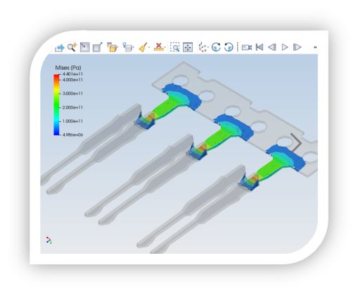 Connector terminal structural stress analysis for OEM ODM design verification